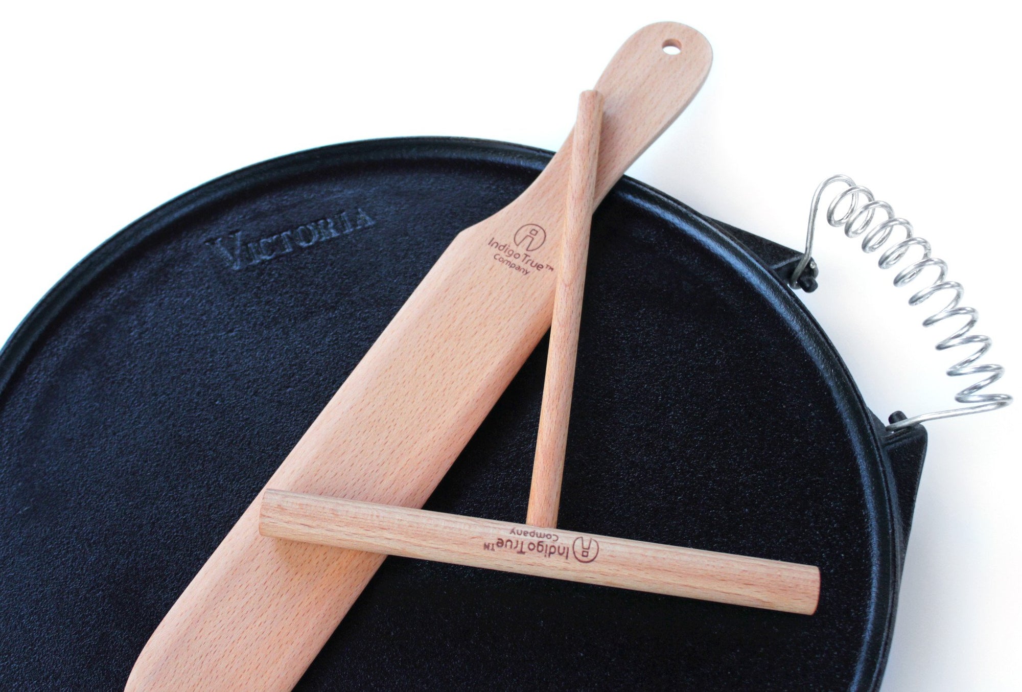 DS. DISTINCTIVE STYLE Crepe Spreader and Crepe Spatula Kit Set of 2 Crepe  Tools Wooden Spatula and 4.7-inch T-shaped Tool