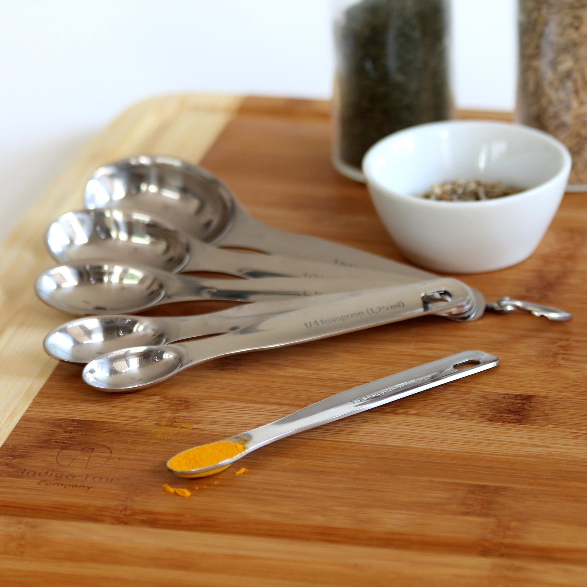 Measuring Spoons, Stainless Steel 4-piece Measuring Spoon Cups Set